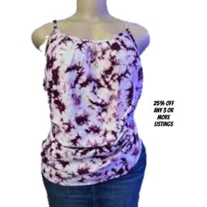 Tie-Dye Spaghetti Strap Tank Top Lightweight